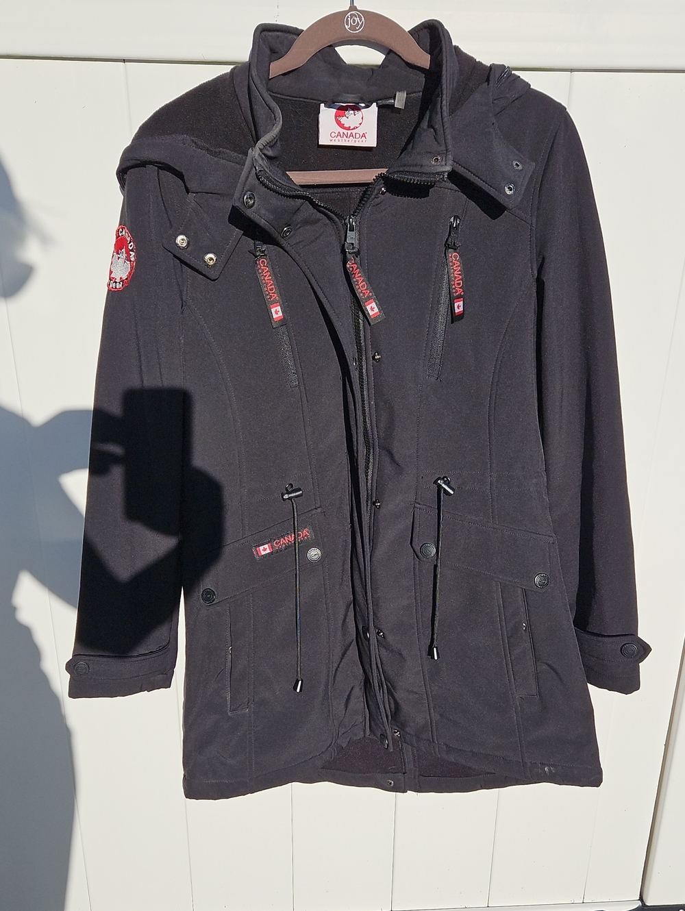 Canada Weather Gear Women's Black Hooded Fleece Lined Jacket